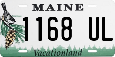 ME license plate 1168UL