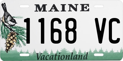 ME license plate 1168VC