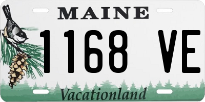 ME license plate 1168VE