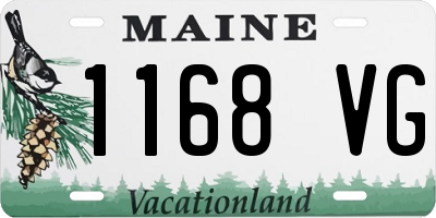 ME license plate 1168VG