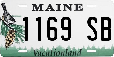 ME license plate 1169SB