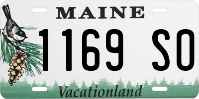 ME license plate 1169SO