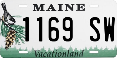 ME license plate 1169SW