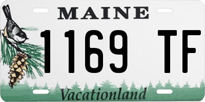 ME license plate 1169TF