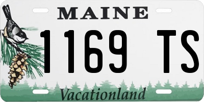 ME license plate 1169TS