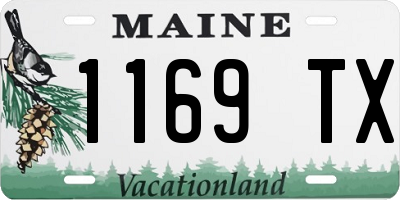 ME license plate 1169TX
