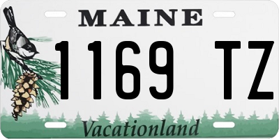 ME license plate 1169TZ
