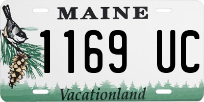 ME license plate 1169UC