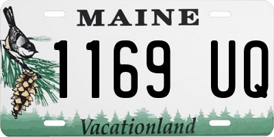 ME license plate 1169UQ