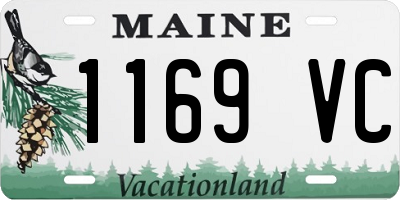 ME license plate 1169VC