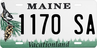 ME license plate 1170SA