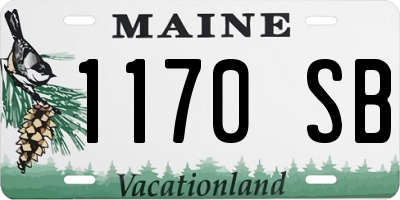 ME license plate 1170SB