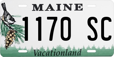 ME license plate 1170SC