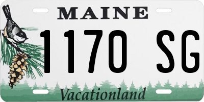 ME license plate 1170SG