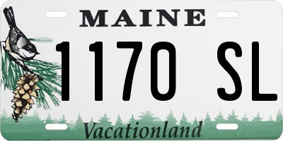 ME license plate 1170SL
