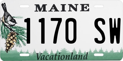 ME license plate 1170SW