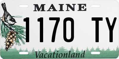 ME license plate 1170TY