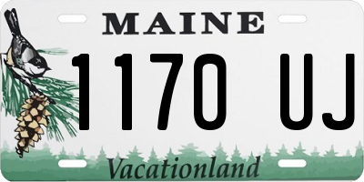 ME license plate 1170UJ