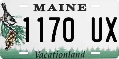 ME license plate 1170UX