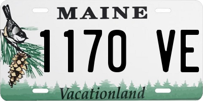 ME license plate 1170VE
