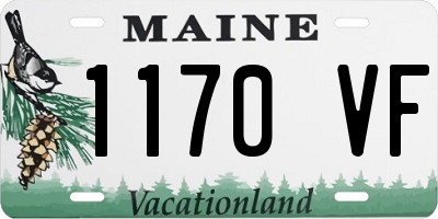 ME license plate 1170VF