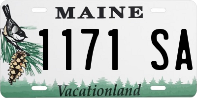 ME license plate 1171SA