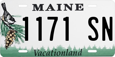 ME license plate 1171SN
