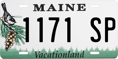 ME license plate 1171SP