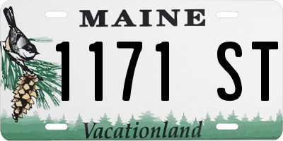 ME license plate 1171ST