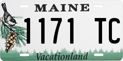 ME license plate 1171TC