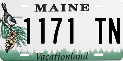 ME license plate 1171TN