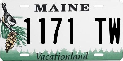 ME license plate 1171TW