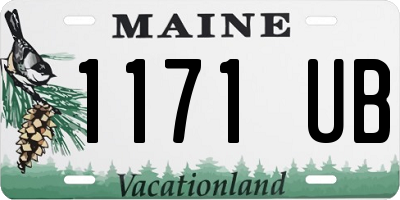 ME license plate 1171UB