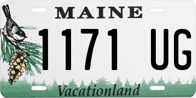 ME license plate 1171UG