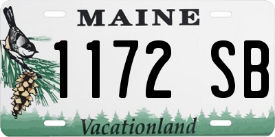 ME license plate 1172SB