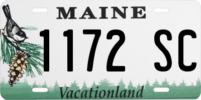 ME license plate 1172SC