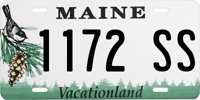 ME license plate 1172SS