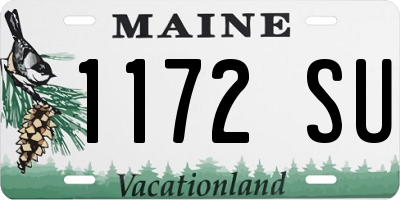 ME license plate 1172SU