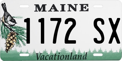 ME license plate 1172SX