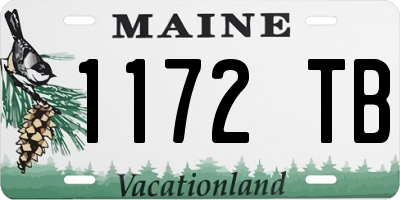 ME license plate 1172TB