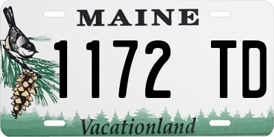 ME license plate 1172TD