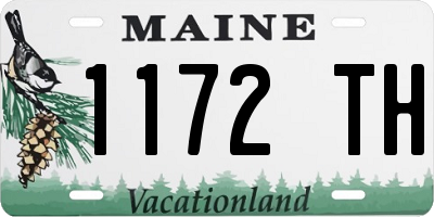 ME license plate 1172TH