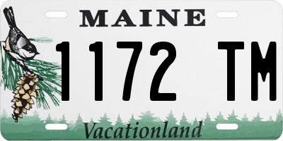 ME license plate 1172TM