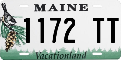 ME license plate 1172TT