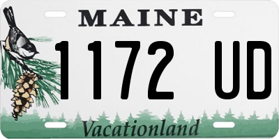 ME license plate 1172UD