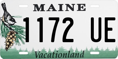 ME license plate 1172UE