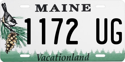ME license plate 1172UG