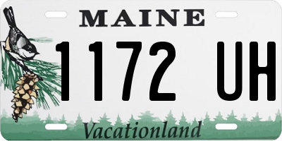 ME license plate 1172UH