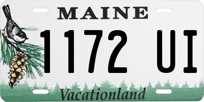 ME license plate 1172UI