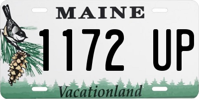ME license plate 1172UP